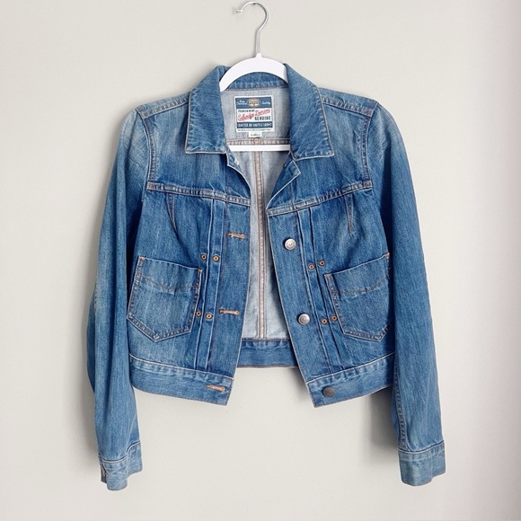 Fossil Vintage Selvedge Denim Blue Jean Jacket USA three diamond quality - Picture 1 of 7